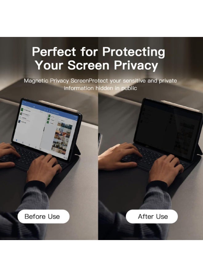 Upgrade Privacy Screen Protector for Apple iPad Pro 13 inch 7th M4 2024/ 8th M5 2025,  Anti Spy Glare Blue Light Filter, High Sensitive/Bubble Free/Reusable (Also Compatible with iPad Air 13 inch M4/M3/M2 2026/2025/2024) - Image 3